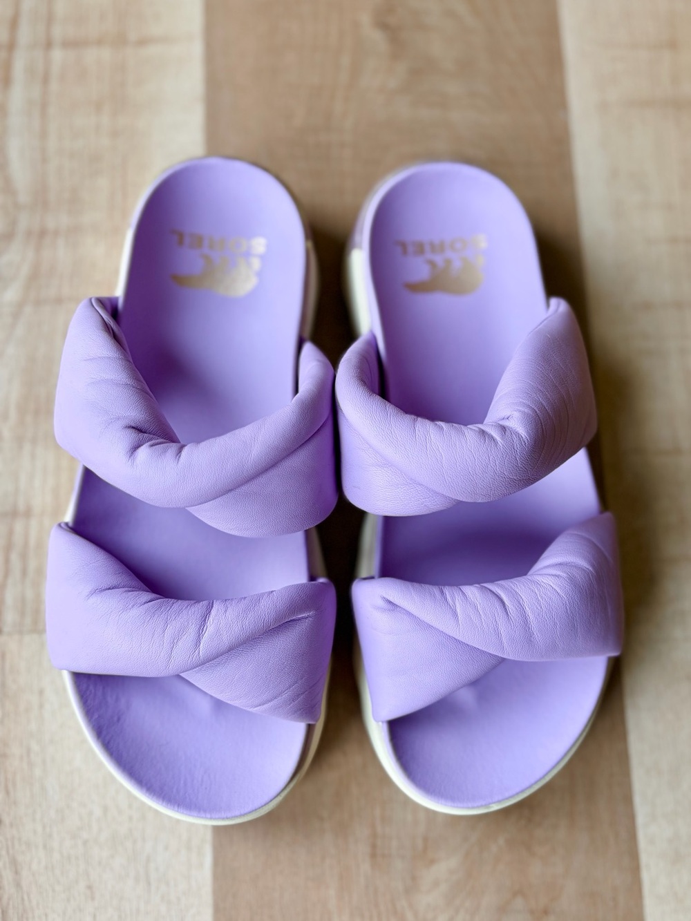 Sorel Womens Lavender Lilac Viibe Twist Slide Sandals Size 9 - Picture 3 of 9
